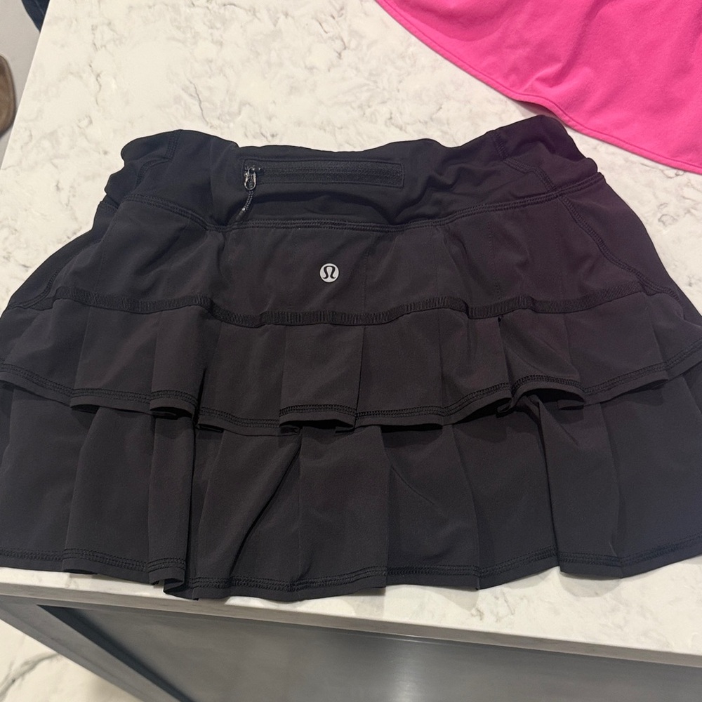 lululemon athletica Black Tiered Ruffle Skort